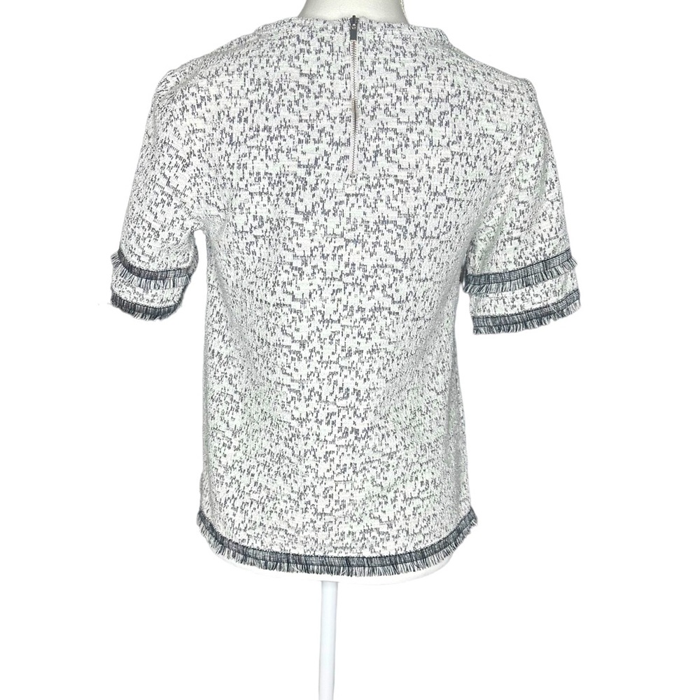Banana Republic Black and White Short Sleeve Blouse